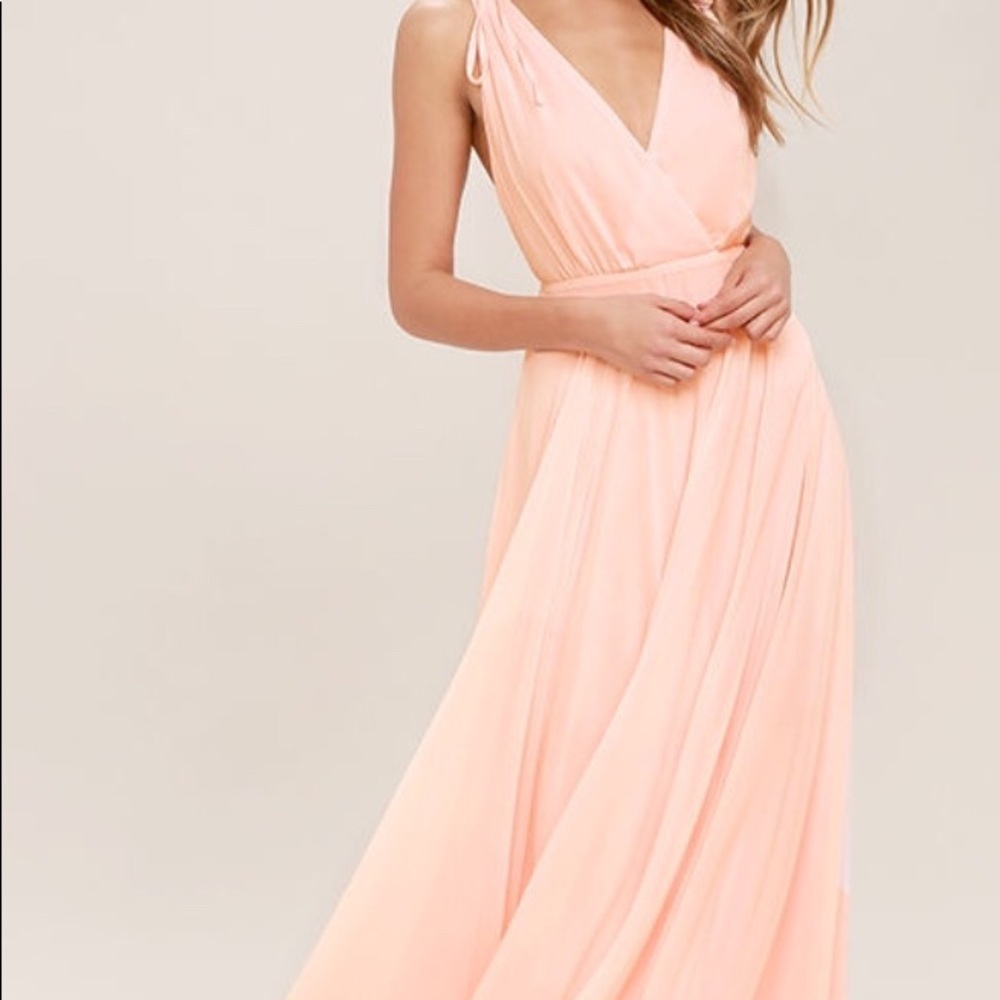 Blush Pink Backless Maxi Dress